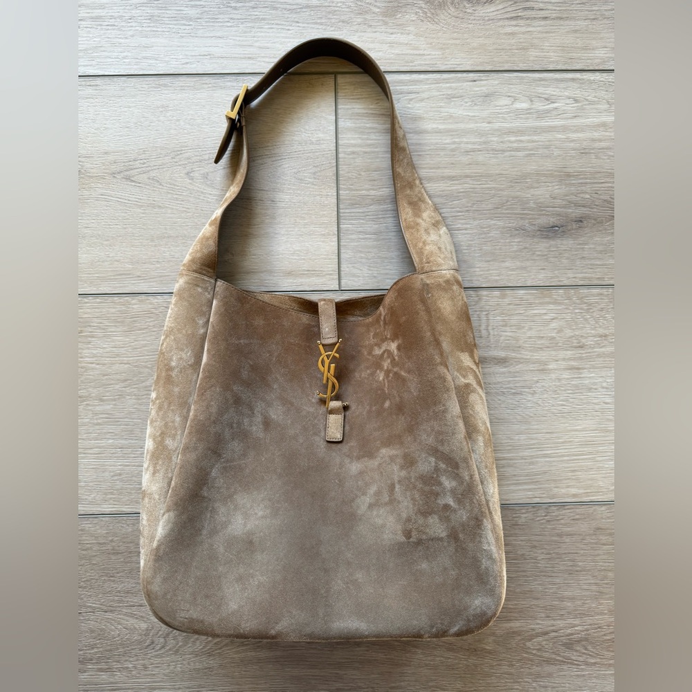 Yves Saint Laurent YSL  Le 5 a 7 medium large suede handbag